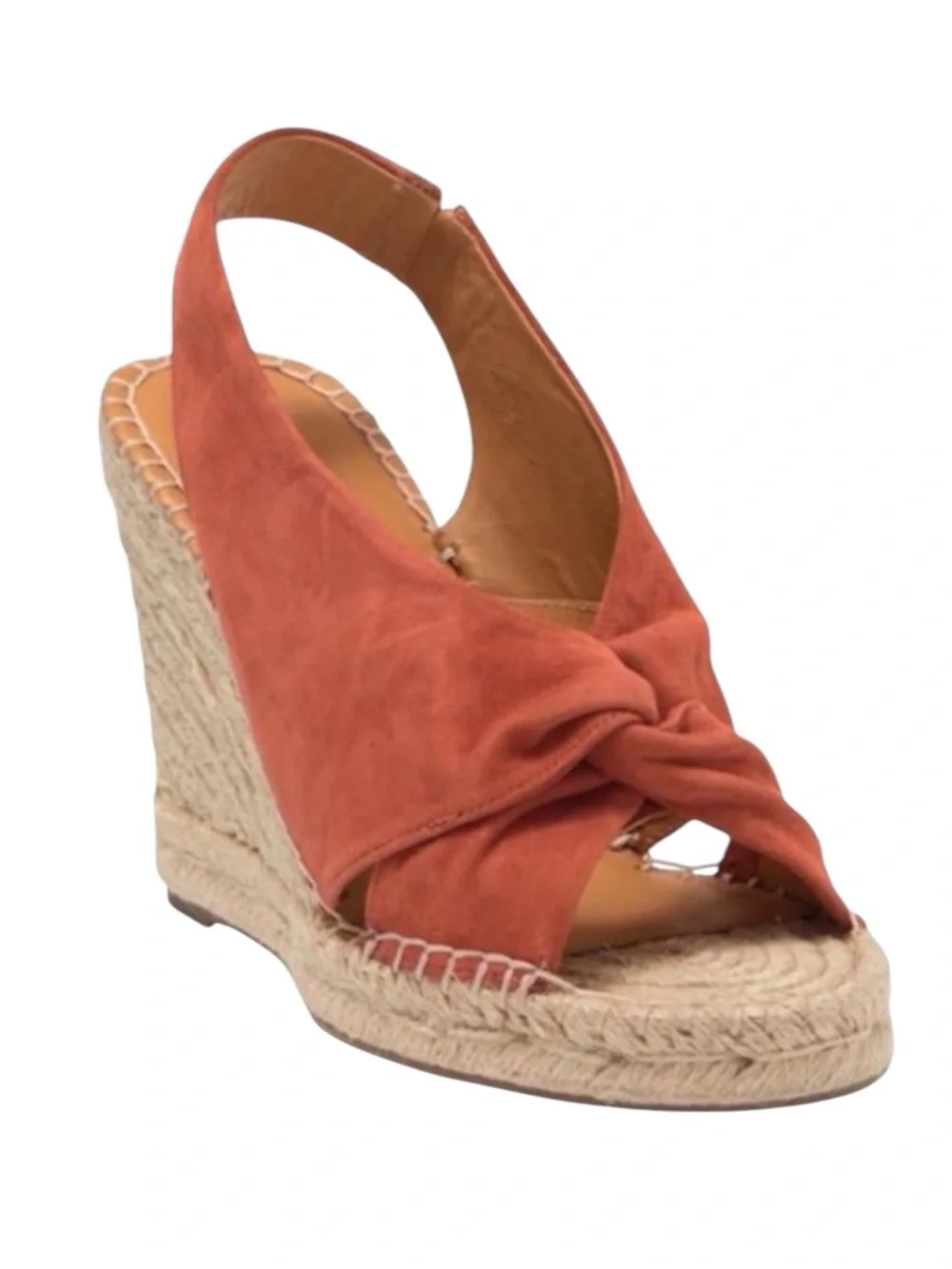 JOIE Kaili Suede Jute Wedge Espadrilles Sandals - Rust Size 6 — FALL VIBES!!!